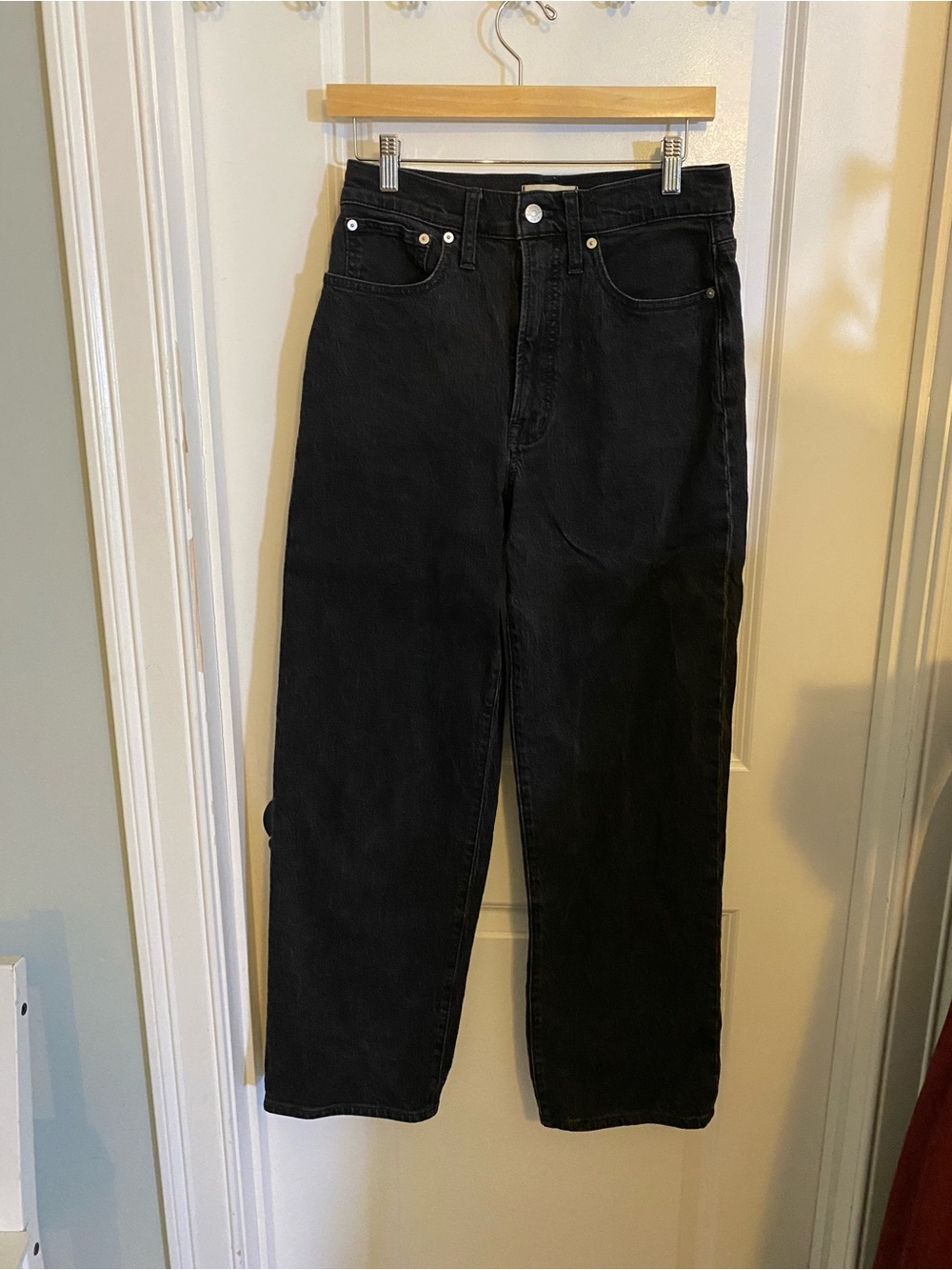 Madewell Black Perfect Vintage Wide Leg Jeans - Picture 2 of 6